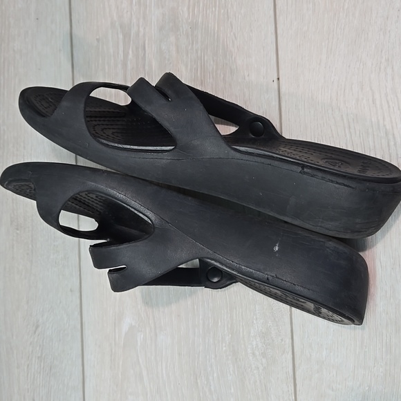 Crocs Women Wedge Sandals Shoes Sz 9 - Picture 7 of 13